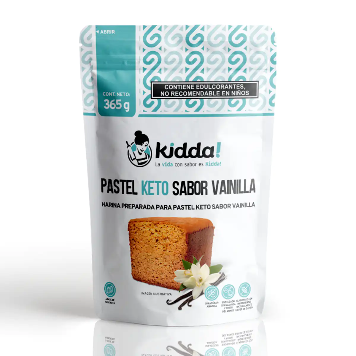 Harina para preparar Pastel KETO con sabor a vainilla